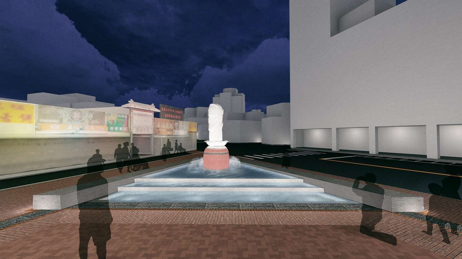 圖五：城隍廟周邊環境改善工程夜間模擬示意圖
